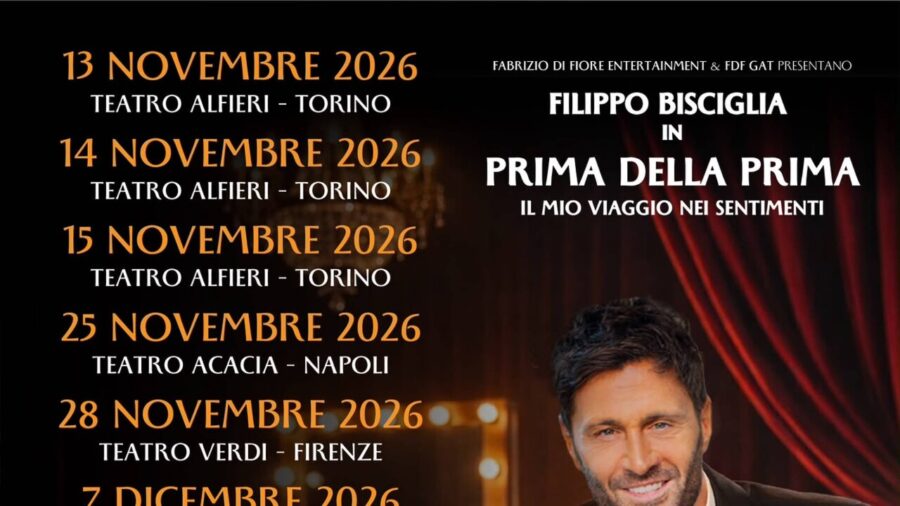 Filippo Bisciglia Makes Theatrical Debut with “Prima della prima” in Turin