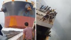 Cargo Ship Collides With Fishing Vessel Near Singapore