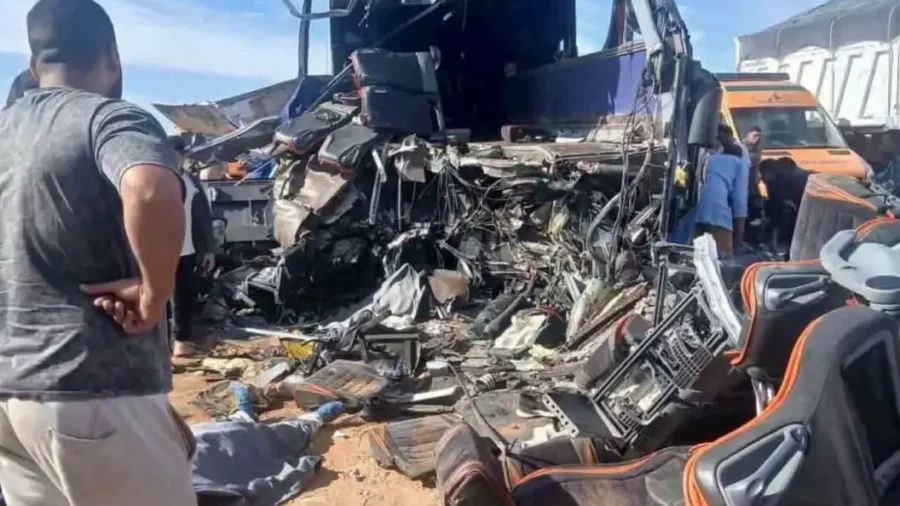 Bus and Truck Collision Kills 12 on Cairo-Assiut Desert Road