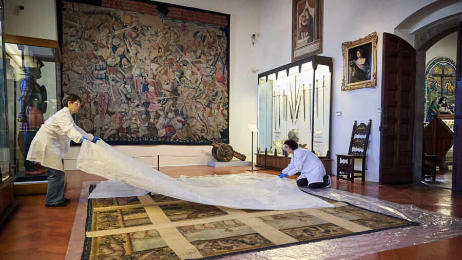Sixteenth-Century ‘Banquet of Psyche’ Tapestry Begins Restoration in Florence
