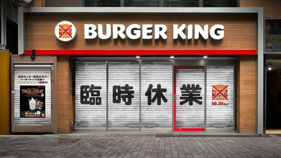 Burger King Japan Closes Shibuya Location for Halloween