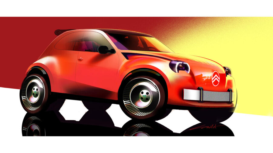 Citroën Unveils Modern Design Sketches for 2CV Concept in Paris
