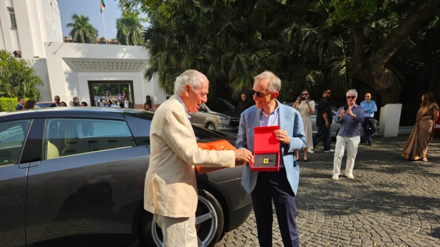 Pirelli Executives and Ferrari Unveil Calendar in New Delhi