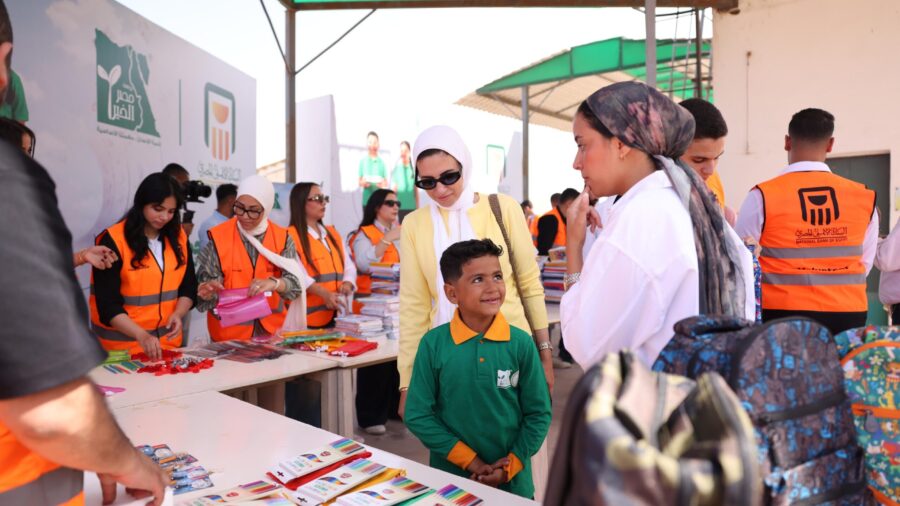NBE and Misr El Kheir Distribute School Supplies to Students in Upper Egypt