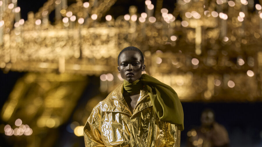 Saint Laurent Celebrates Vaccarello’s Decade with a Golden Runway Show