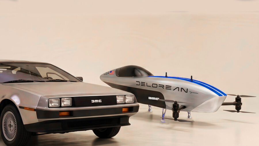 DeLorean Brand Returns to Racing With Electric Flying Vehicle Partnership