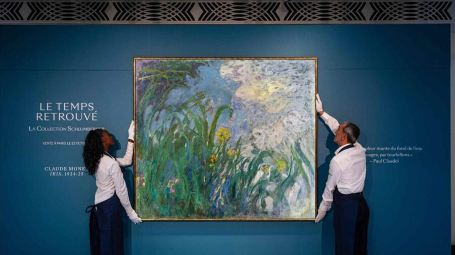 Monet Painting ‘Iris’ Fetches Record 50 Million Euros at Paris Auction