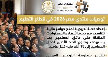 وزارة التعليم المصرية تعلن توصيات منتدى “مصر 2026” لتطوير المنظومة التعليمية
